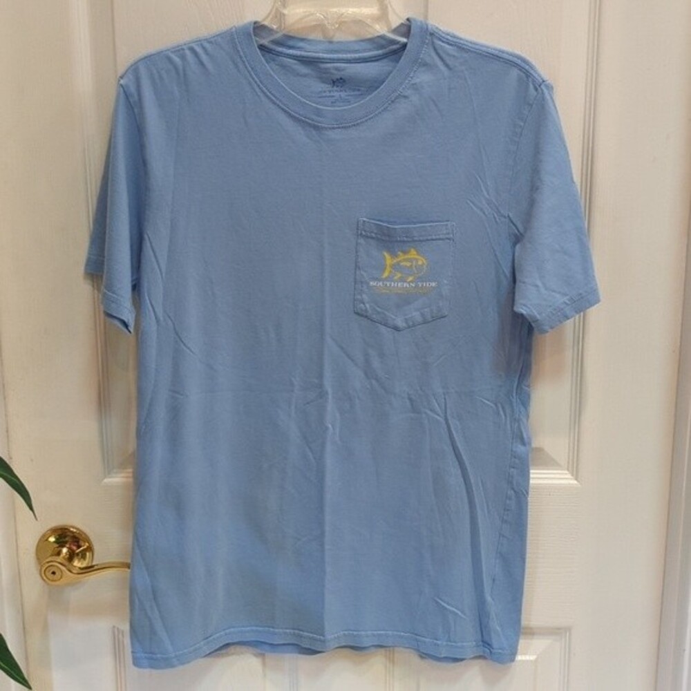 Southern Tides Men's Blue Short Sleeve Tee w/Breast Pocket Size Small